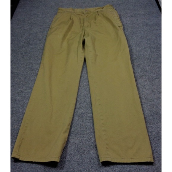 Vintage Willis & Geiger Pants Mens 34 Beige Hunting Khaki Safari Pleated